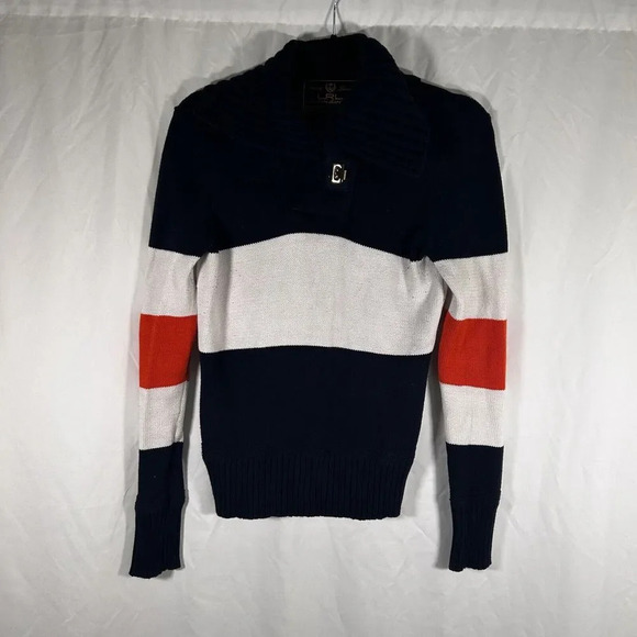 Lauren Jeans Sweater Women's XS Multicolor Striped Long Sleeve Pullover - Picture 1 of 10
